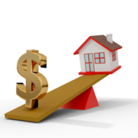 immobilieninvestitionselement 3d rendern png