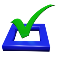 Correct Icon 3D Render png