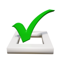 Correct Icon 3D Render png