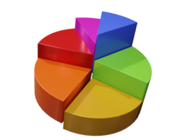 färgrik Diagram 3d framställa png