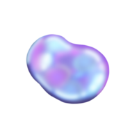 illustration de goutte holographique png