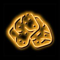 soy meat neon glow icon illustration vector