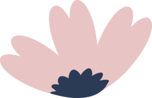 niedliches herz blume rosa blau pastellfarbe design png transparenter hintergrund hohe qualität