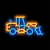 road repair machine neon glow icon illustration vector