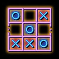 Kids Game Noughts And Crosses neon glow icon illustration vector