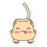 Aesthetic Sticker Cute Cat Emoticon png