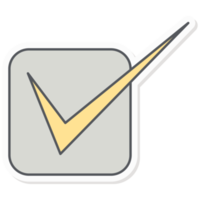 The Checkmark Symbol True Statement Infographics Sticker Company Budget Presentation Icon png