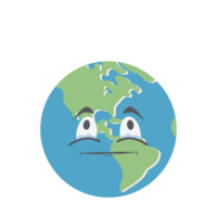 earth globe head emoticon face expression png