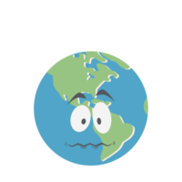 earth globe head emoticon face expression png