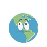 earth globe head emoticon face expression png