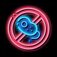 Anti Bacillus Bacteria neon glow icon illustration vector