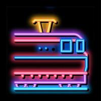 electric train neon glow icon illustration vector