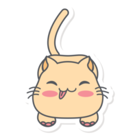 Aesthetic Sticker Cute Cat Emoticon png