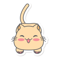 Aesthetic Sticker Cute Cat Emoticon png