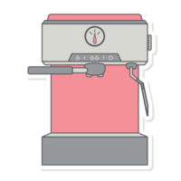 Automatic Coffee Maker Sticker Tools Utility png