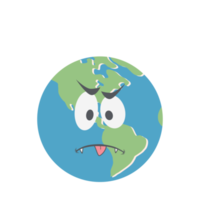 earth globe head emoticon face expression png