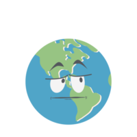 earth globe head emoticon face expression png