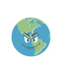 earth globe head emoticon face expression png