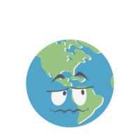 earth globe head emoticon face expression png