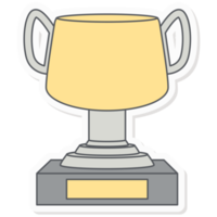 Striving Achievement Trophy Infographics Sticker Company Budget Presentation Icon png