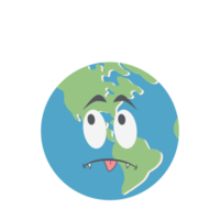 earth globe head emoticon face expression png