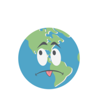 earth globe head emoticon face expression png