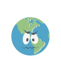 earth globe head emoticon face expression png