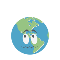 earth globe head emoticon face expression png