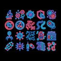 Pathogen neon glow icon illustration vector