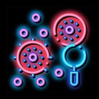 Searching Pathogen Element neon glow icon illustration vector