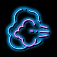 Windiness Gaz Symptomp Of Pregancy neon glow icon illustration vector