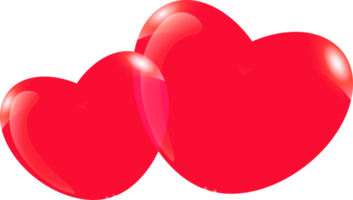 Glass style red heart for Valentine's Day icon design concept. png