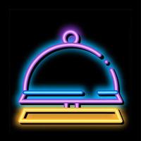 Reception Equipment Bell neon glow icon illustration vector