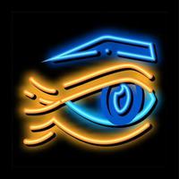 eyelid wrinkles neon glow icon illustration vector