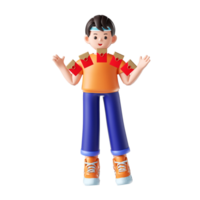 3D rendering cartoon male online shopping image png