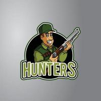 Hunter Illustration Design Badge vector