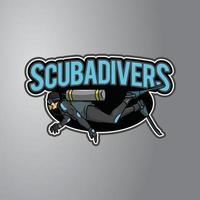 Scuba Diver Illustration Design vector