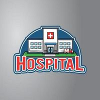 insignia de diseño de ilustración de hospital vector