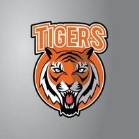 diseño de símbolo de cabeza de tigre vector