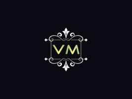 Simple Vm Logo Letter, Capital VM Luxury Logo Icon Vector