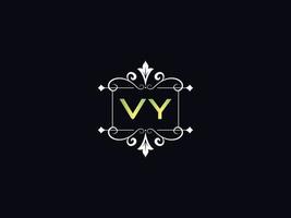 Simple Vy Logo Letter, Capital VY Luxury Logo Icon Vector