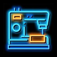 sewing machine neon glow icon illustration vector