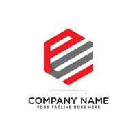 P and C logo design template, initial logo vector