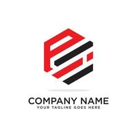 P and I logo design template, initial logo vector