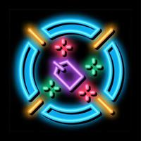 label target aim neon glow icon illustration vector