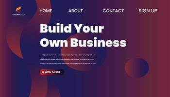 Abstract Background Website Landing Page free Vector build your own business