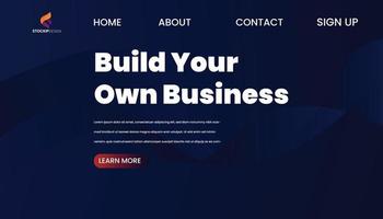 Abstract Background Website Landing Page free Vector build your own business