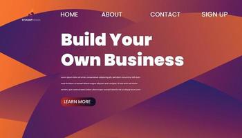 Abstract Background Website Landing Page free Vector build your own business