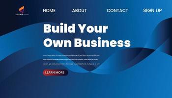 Abstract Background Website Landing Page free Vector build your own business