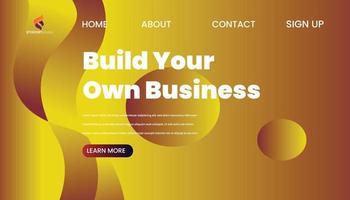 Abstract Background Website Landing Page free Vector build your own business